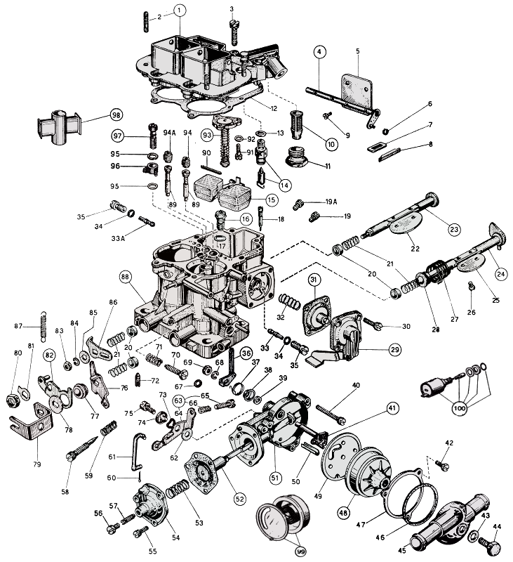 38 Dgas Weber Carburateur 1-2 Pièce Diaphragm Choke-Membran 32/36 Dgav