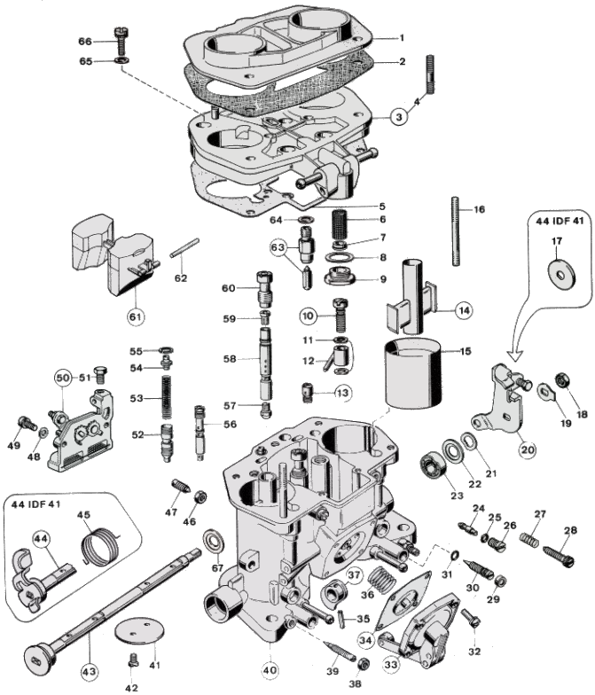 Lever For Throttle Shaft 36 Dcd Lever 28/36 Dcd Weber Carburettor 1-2 Piece 