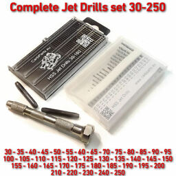 Pin vise hand drill set 30-250 jet calibration cleaning weber solex dellorto