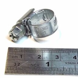 Steel Worm Gear Hose Clamp Clip size 8-12mm 1/3-1/2" Pipe Tube