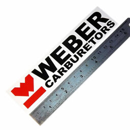 Weber carburetors laminated sticker white big