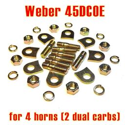 Installation kit pads tabs lock Weber 45 DCOE for 4x velocity stack air horn