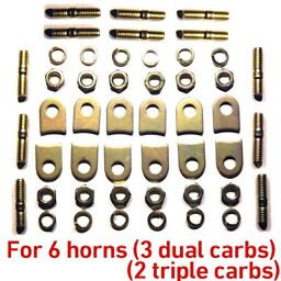 Installation kit pads tabs lock Weber 40 DCOE for 6x velocity stack air horn
