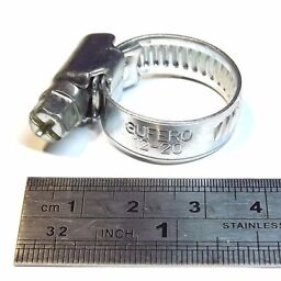Steel Worm Gear Hose Clamp Clip size 12-20mm 1/2-2/3" Pipe Tube
