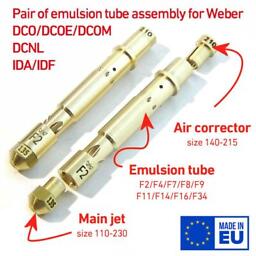 2x WEBER DCO/DCOE/IDA/IDF main jet emulsion tube air corrector assembly (pair)