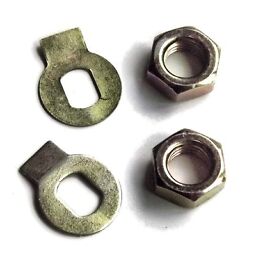 2x Nut+lock washer tab for Weber Carburetor IDF DCOE DCNF DCO DCNL spindle shaft