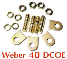 Installation kit pads tabs lock for Weber 40 DCOE for 2x velocity stack air horn